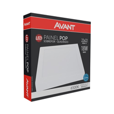Painel Led de Sobrepor Quadrado 22x22cm 18w 6500k Branco Avant.png